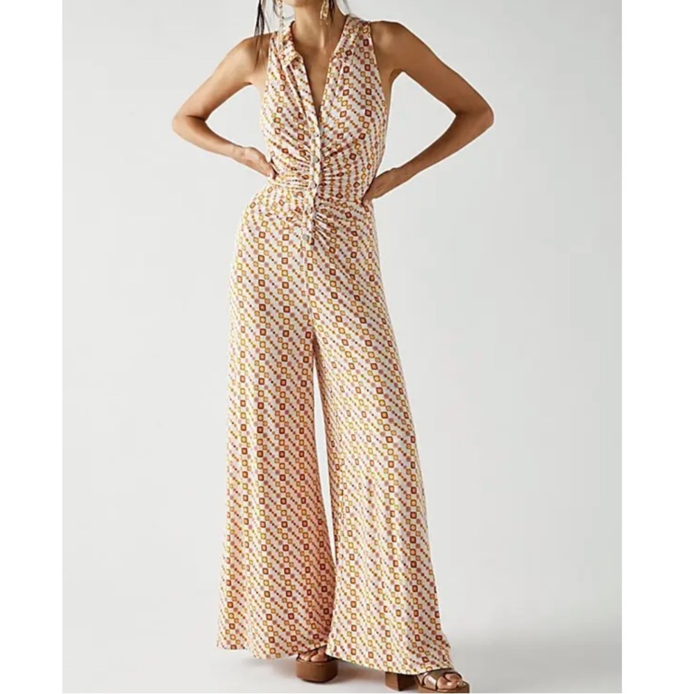 - Free People Shayla Halter Jumpsuit NWT